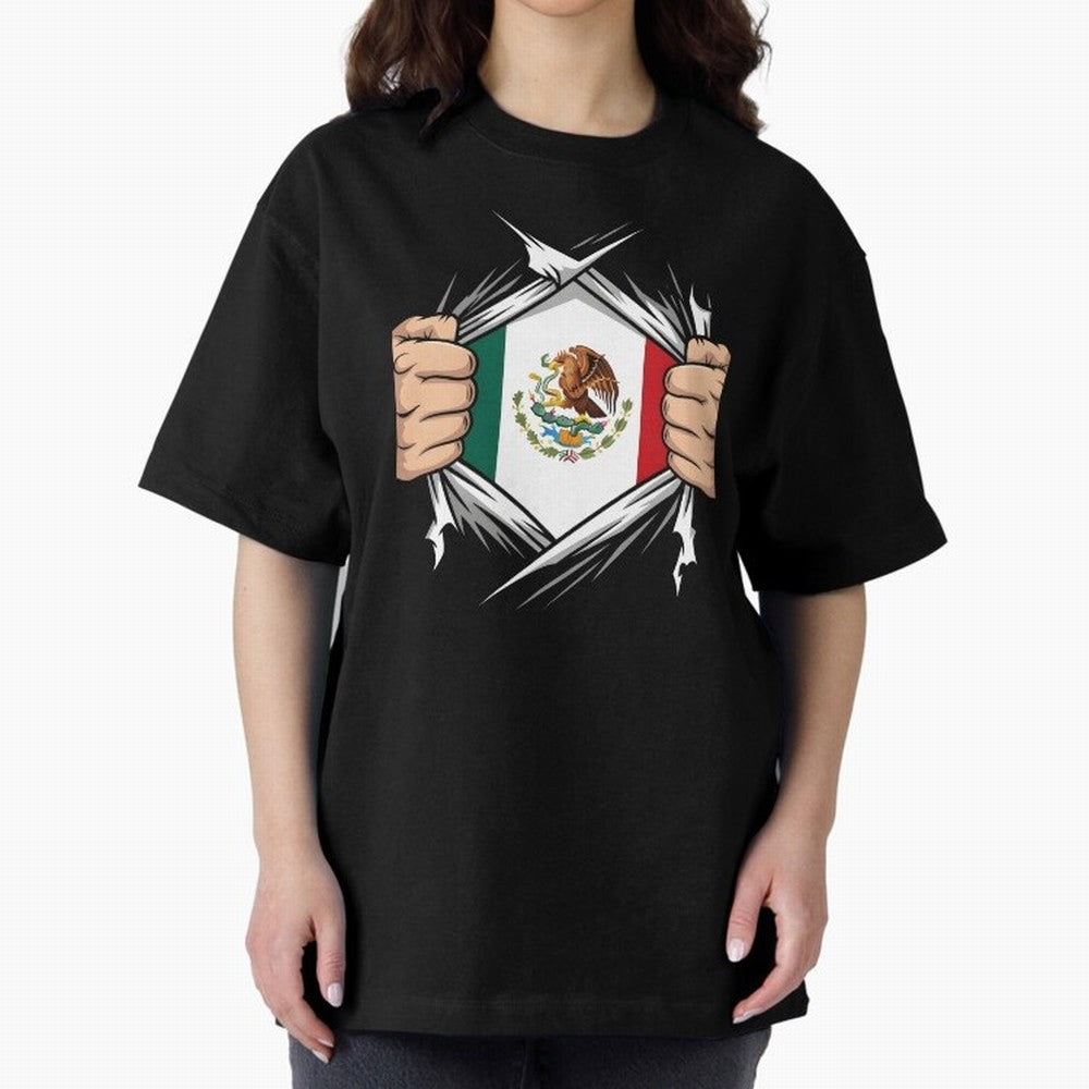 Mexico Flag Ripped Shirt Football Fan Classic T-Shirt Feel the Trophy Chase of Match Day Hype around FIFA World Cup 2026 USA Canada Mexico, Messi, Neymar and Mbappe, Argentina, France and Brazil, Football Passion, Legendary Performances, Festival