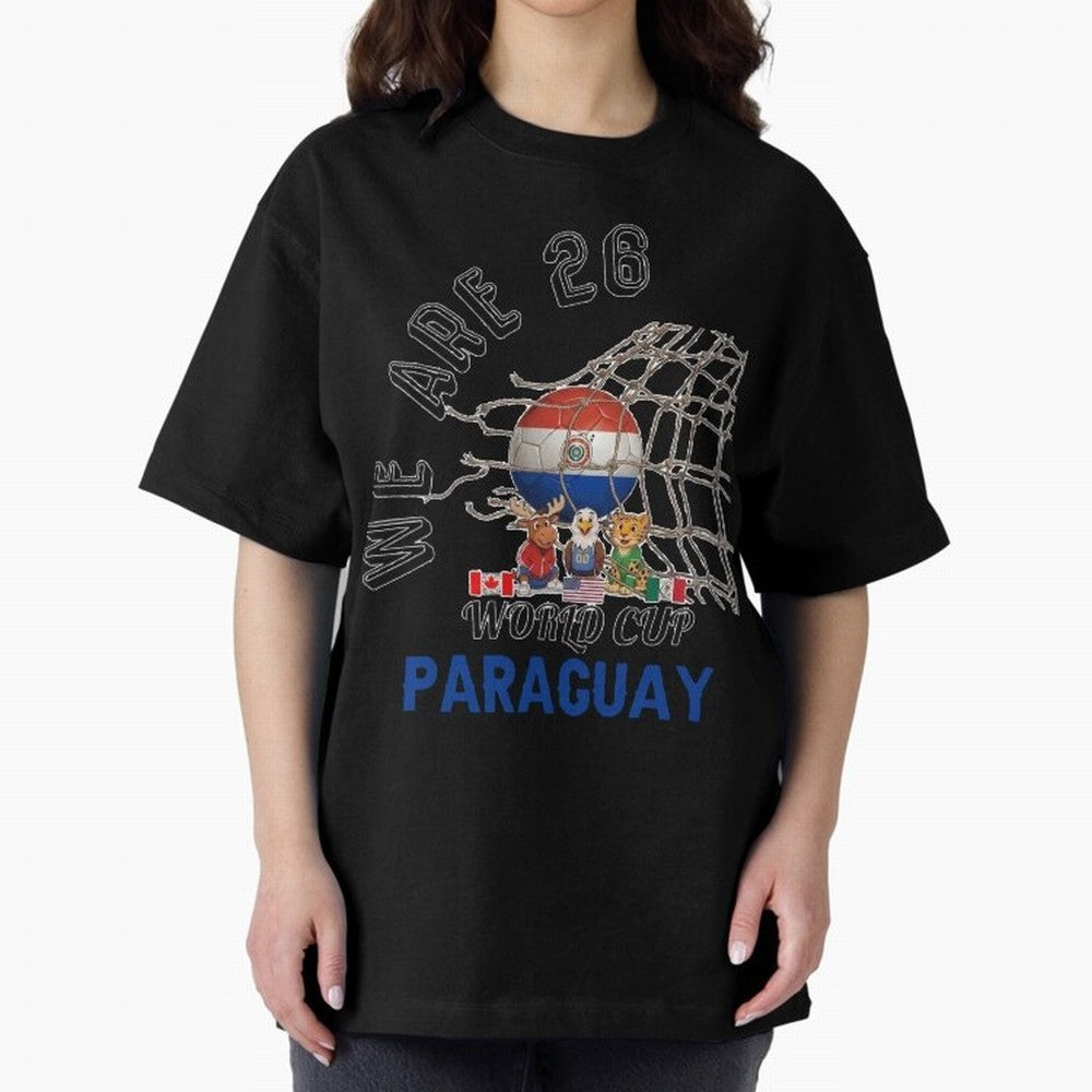 World cup 26 - Paraguay Classic T-Shirt Celebrate Soccer Greatness during FIFA World Cup 2026 USA Canada Mexico for Fans of Messi, CR7 and Mbappe and Spain and Netherlands, Bringing Retro Football Energy, Iconic Rivalries, Trophy Chase Drama and