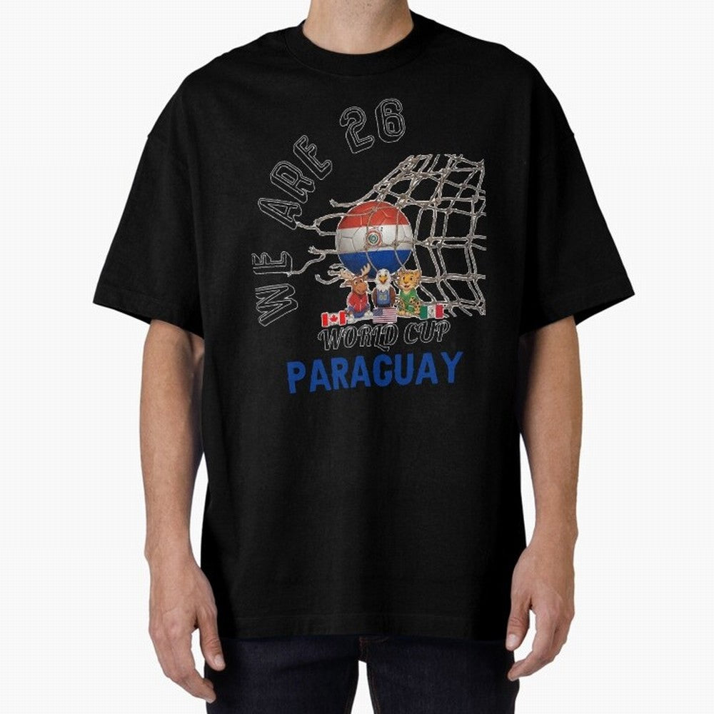 World cup 26 - Paraguay Classic T-Shirt Celebrate Soccer Greatness during FIFA World Cup 2026 USA Canada Mexico for Fans of Messi, CR7 and Mbappe and Spain and Netherlands, Bringing Retro Football Energy, Iconic Rivalries, Trophy Chase Drama and