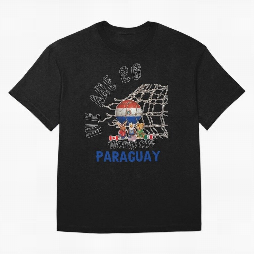 World cup 26 - Paraguay Classic T-Shirt Celebrate Soccer Greatness during FIFA World Cup 2026 USA Canada Mexico for Fans of Messi, CR7 and Mbappe and Spain and Netherlands, Bringing Retro Football Energy, Iconic Rivalries, Trophy Chase Drama and