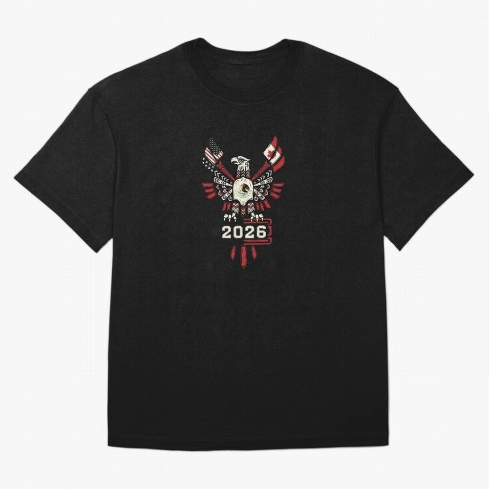 Rise of the North Eagle - Soccer Team Spirit 2026 T-Shirt_82784061 Classic T-Shirt Carry the Dream of FIFA World Cup 2026 USA Canada Mexico Spirit, Highlighting England, France and Netherlands, Messi and Cristiano Ronaldo, Football Passion,