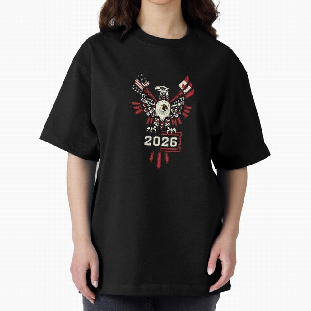 Rise of the North Eagle - Soccer Team Spirit 2026 T-Shirt_82784061 Classic T-Shirt Carry the Dream of FIFA World Cup 2026 USA Canada Mexico Spirit, Highlighting England, France and Netherlands, Messi and Cristiano Ronaldo, Football Passion,