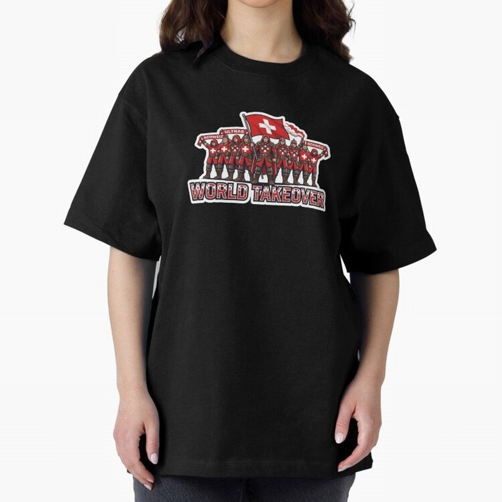 Switzerland Soccer Fans Power Rise Sticker 2026 Football Supporters Classic T-Shirt Wear the Spirit of FIFA World Cup 2026 Spirit, Highlighting England and Germany, CR7, Supporter Pride, Iconic Celebrations, Legendary Names and Global Match Day