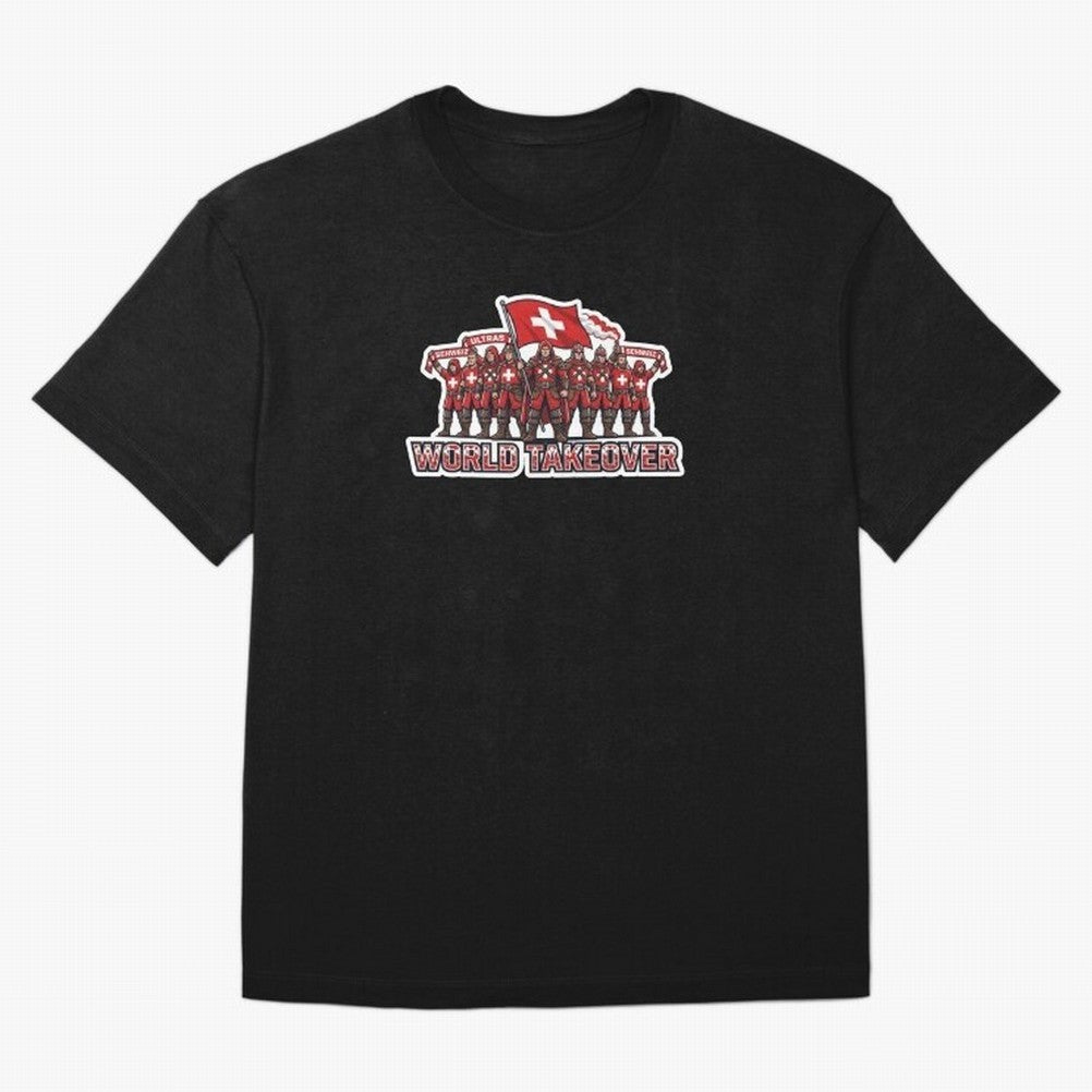 Switzerland Soccer Fans Power Rise Sticker 2026 Football Supporters Classic T-Shirt Wear the Spirit of FIFA World Cup 2026 Spirit, Highlighting England and Germany, CR7, Supporter Pride, Iconic Celebrations, Legendary Names and Global Match Day