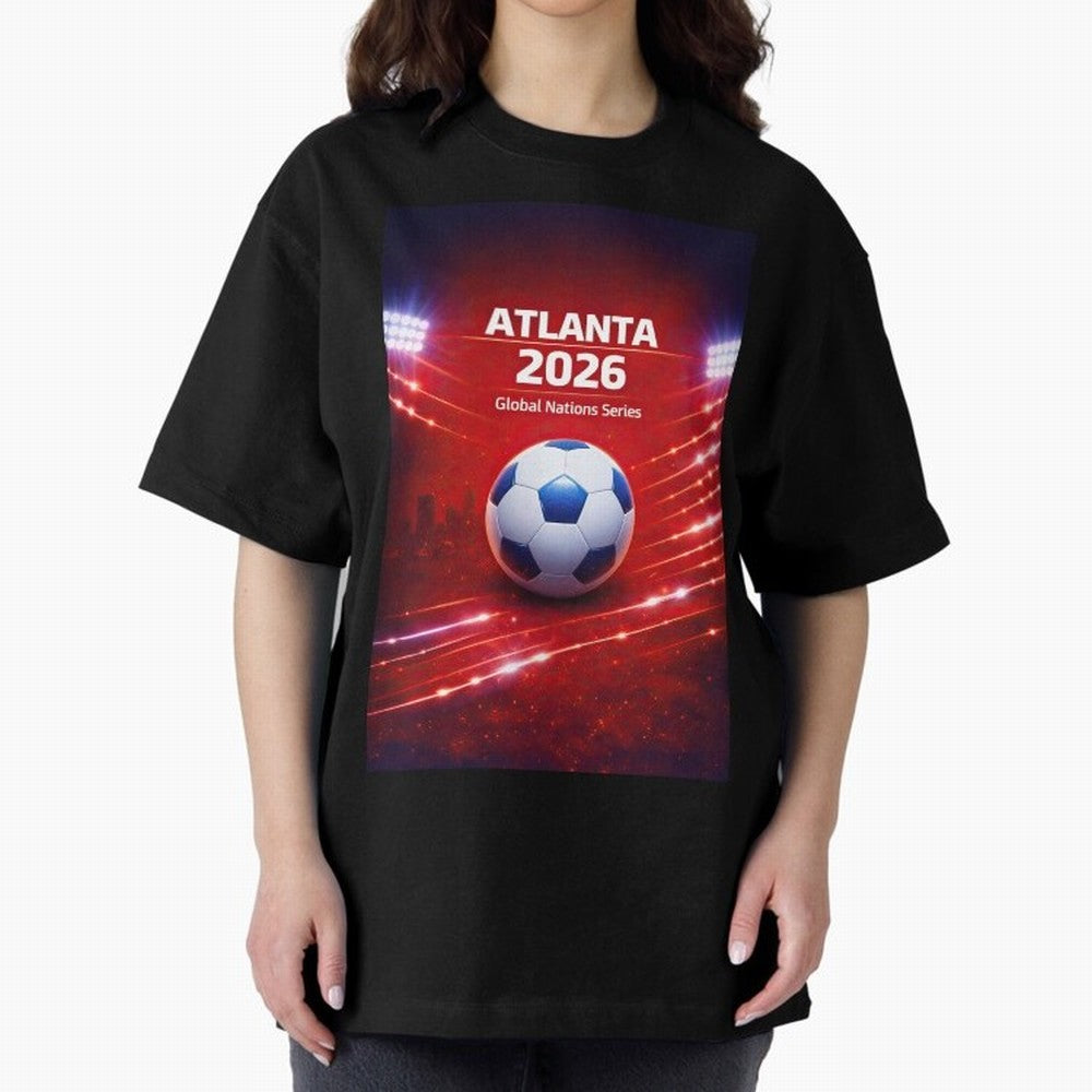Atlanta Global Nations Series 2026 - Soccer aka Football Classic T-Shirt Step into Global Football Passion for FIFA World Cup 2026, Driven by Messi, Neymar and Mbappe, Brazil, Portugal and Argentina, Stadium Chants, National Pride, Trophy Dreams