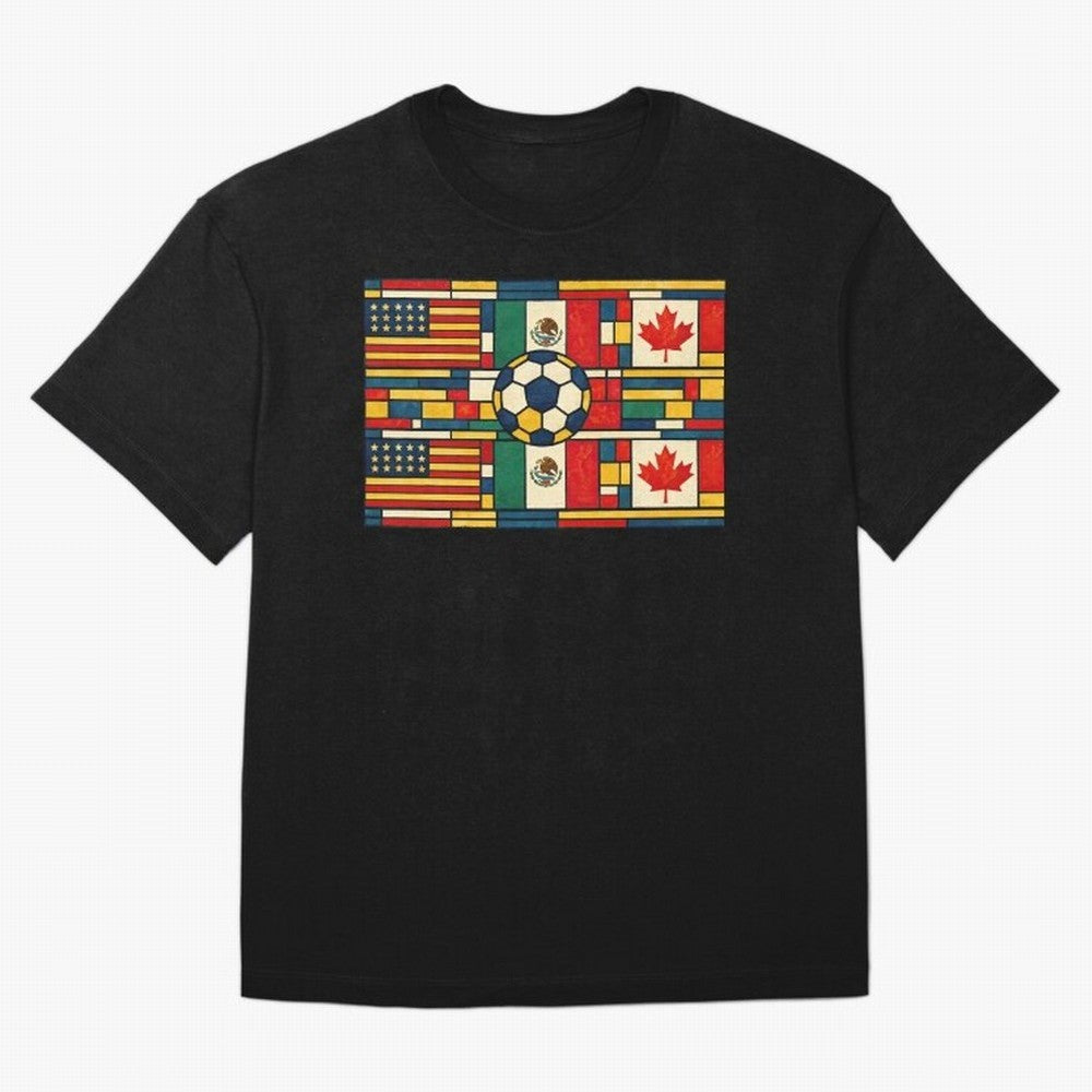 North American Football Flags World Cup Inspired Classic T-Shirt Show Love for Legendary Goals in the FIFA World Cup 2026 Journey through Neymar Highlights, Brazil, Portugal and Argentina Pride, Fan Favorite Moments, National Team Passion, Big