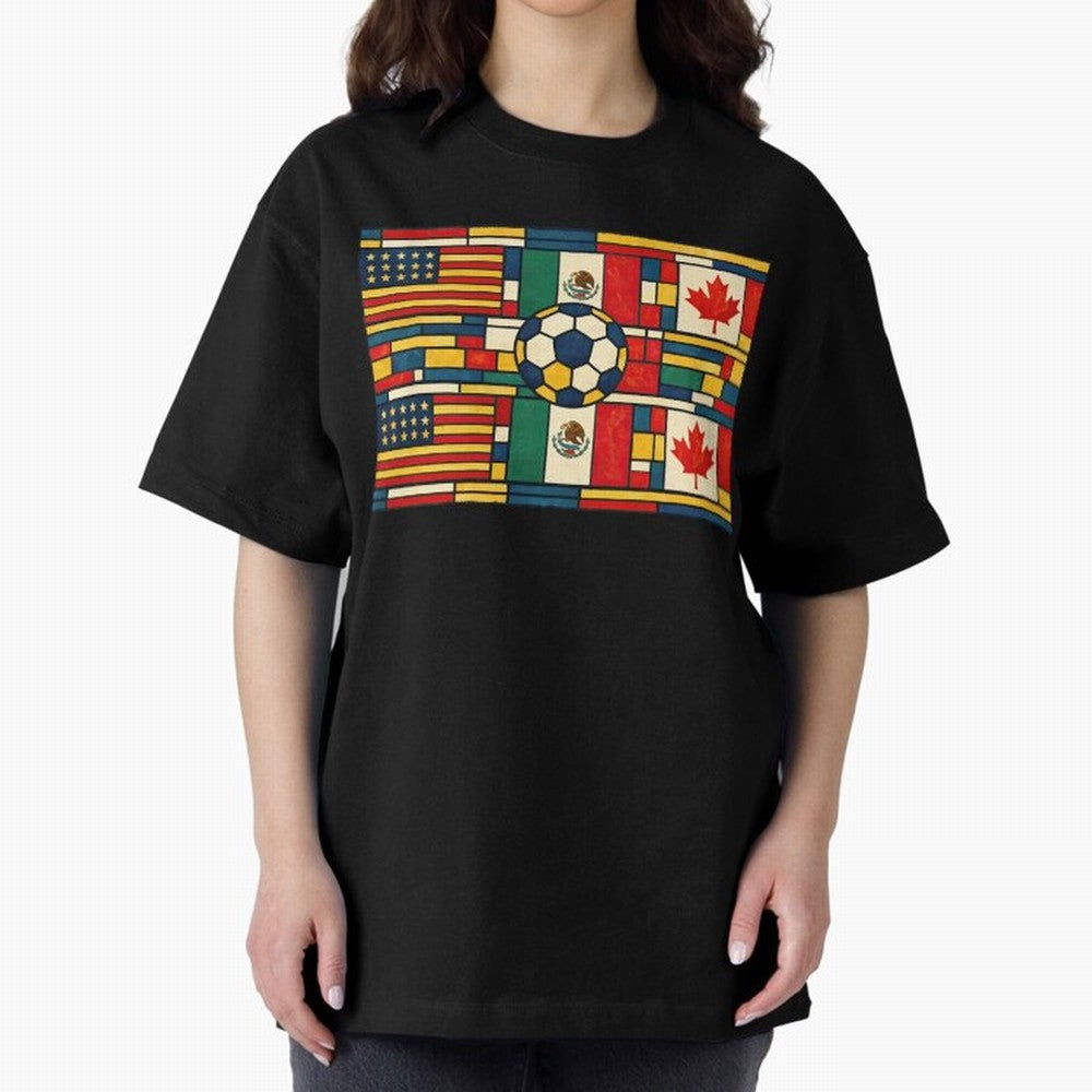 North American Football Flags World Cup Inspired Classic T-Shirt Show Love for Legendary Goals in the FIFA World Cup 2026 Journey through Neymar Highlights, Brazil, Portugal and Argentina Pride, Fan Favorite Moments, National Team Passion, Big