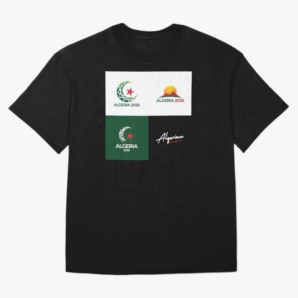 Algeria WC 2026 Classic T-Shirt Show Your Love for FIFA World Cup 2026 USA Canada Mexico Highlighting CR7 and Messi, Argentina and Brazil Energy, Football Festival Excitement, Trophy Ambitions, Country Rivalries and Star Player Buzz; Perfect for