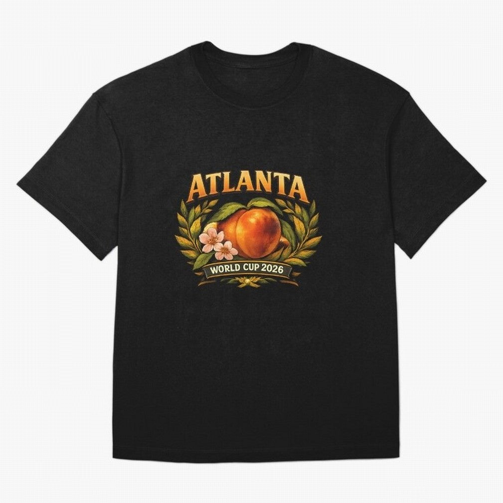 Atlanta 2026 World Cup Host City ¡ª Georgia Peach Laurel Wreath Classic T-Shirt Back the Journey through FIFA World Cup 2026 for Fans of Neymar, Haaland and Cristiano Ronaldo and Netherlands, Bringing Tournament Hype, Historic Matchups, Family