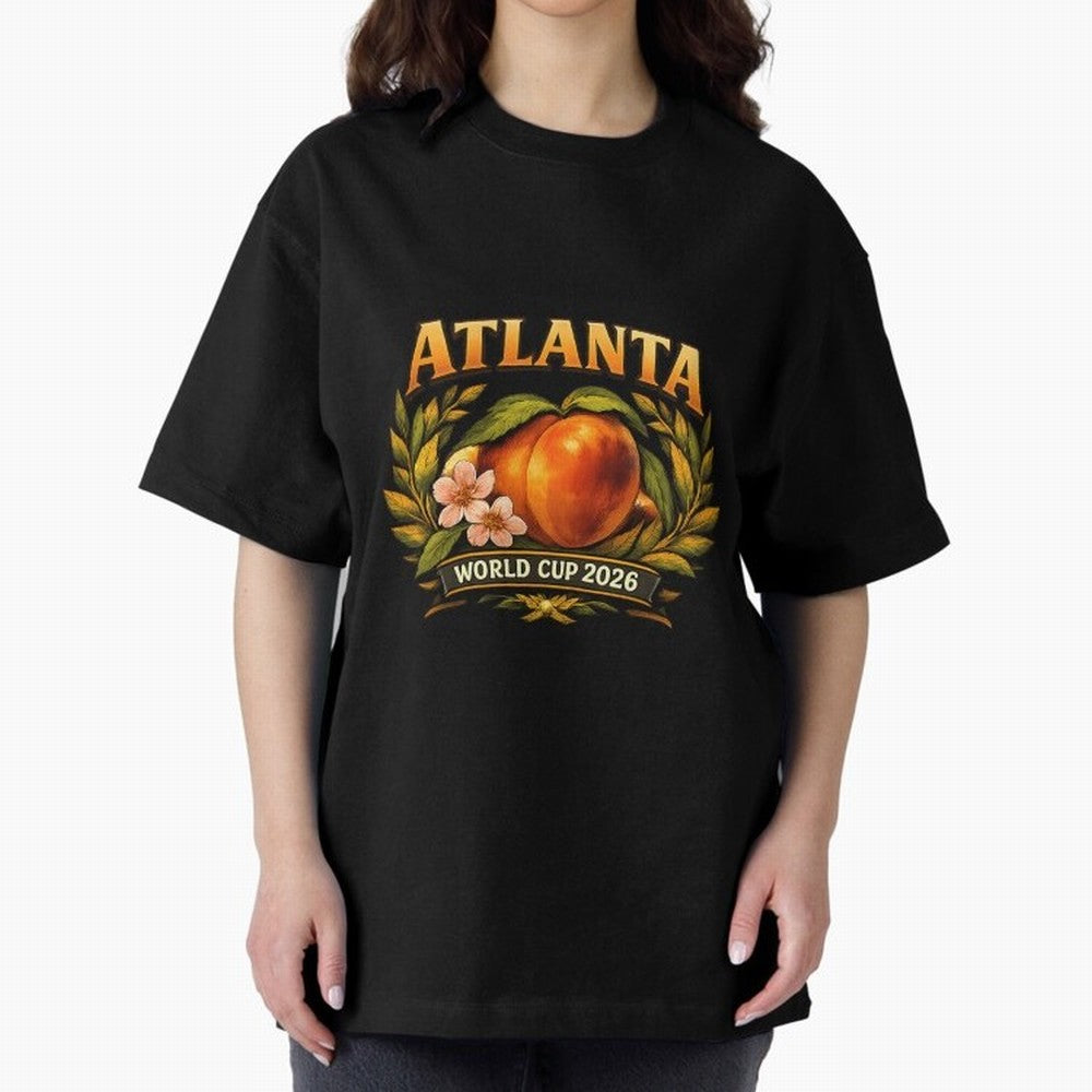 Atlanta 2026 World Cup Host City ¡ª Georgia Peach Laurel Wreath Classic T-Shirt Back the Journey through FIFA World Cup 2026 for Fans of Neymar, Haaland and Cristiano Ronaldo and Netherlands, Bringing Tournament Hype, Historic Matchups, Family