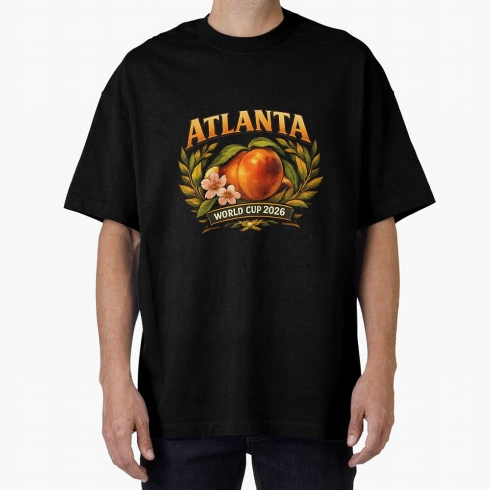 Atlanta 2026 World Cup Host City ¡ª Georgia Peach Laurel Wreath Classic T-Shirt Back the Journey through FIFA World Cup 2026 for Fans of Neymar, Haaland and Cristiano Ronaldo and Netherlands, Bringing Tournament Hype, Historic Matchups, Family