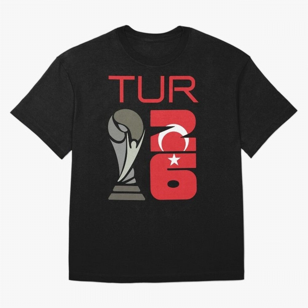 Turkey 2026 Soccer World Cup Trophy Turkish Flag Design Classic T-Shirt Celebrate National Team Dreams in the FIFA World Cup 2026 Journey through Messi, CR7 and Mbappe Highlights, England Pride, Supporter Pride, Iconic Celebrations, Legendary Names