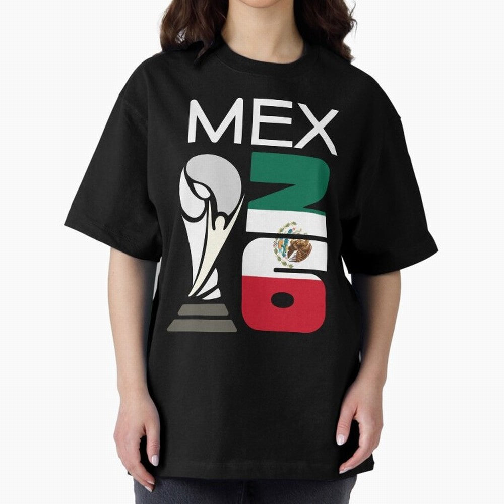 Mexico 2026 Soccer World Cup Trophy Mexican Flag Design Classic T-Shirt Bring Global Football Passion for FIFA World Cup 2026 Group Stage, Capturing Messi and Cristiano Ronaldo, Portugal, Spain and Germany, Supporter Pride, Iconic Celebrations,