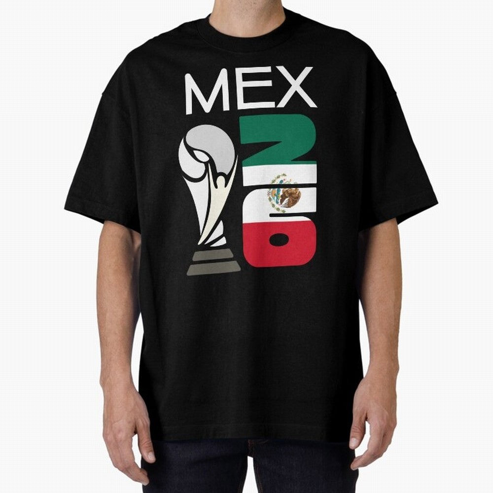 Mexico 2026 Soccer World Cup Trophy Mexican Flag Design Classic T-Shirt Bring Global Football Passion for FIFA World Cup 2026 Group Stage, Capturing Messi and Cristiano Ronaldo, Portugal, Spain and Germany, Supporter Pride, Iconic Celebrations,