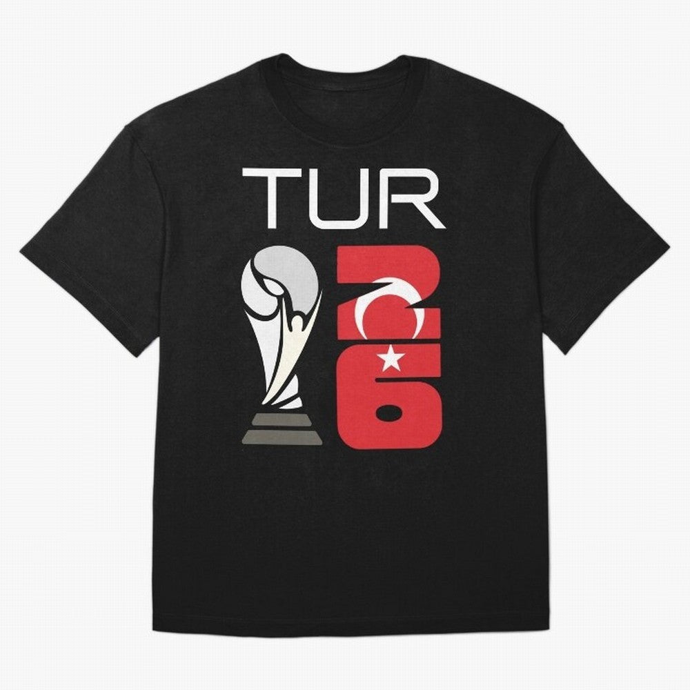 Turkey 2026 Soccer World Cup Trophy Turkish Flag Design Classic T-Shirt Represent Football Lovers during FIFA World Cup 2026 USA Canada Mexico Spirit, Celebrating Portugal, Spain and Germany, Mbappe, Vintage Soccer Flavor, Modern Football Stars,