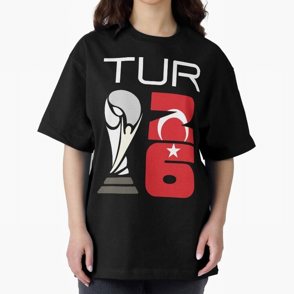 Turkey 2026 Soccer World Cup Trophy Turkish Flag Design Classic T-Shirt Represent Football Lovers during FIFA World Cup 2026 USA Canada Mexico Spirit, Celebrating Portugal, Spain and Germany, Mbappe, Vintage Soccer Flavor, Modern Football Stars,