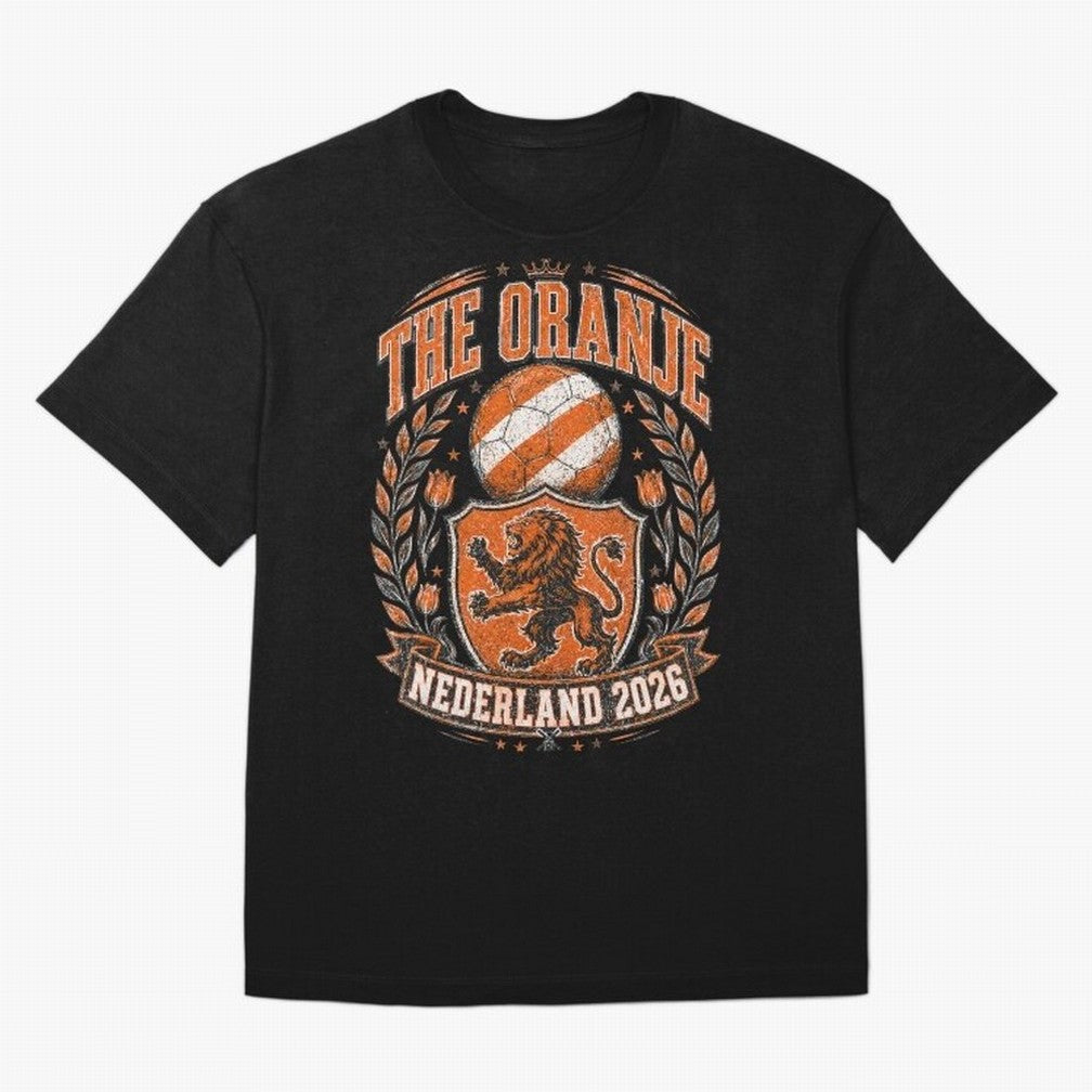 The Oranje Nederland 2026 World Cup Soccer T-Shirt Classic T-Shirt Bring Stadium Energy to the FIFA World Cup 2026 Journey through Mbappe and Neymar Highlights, Netherlands Pride, Sports Nostalgia, International Competition, Famous Players and