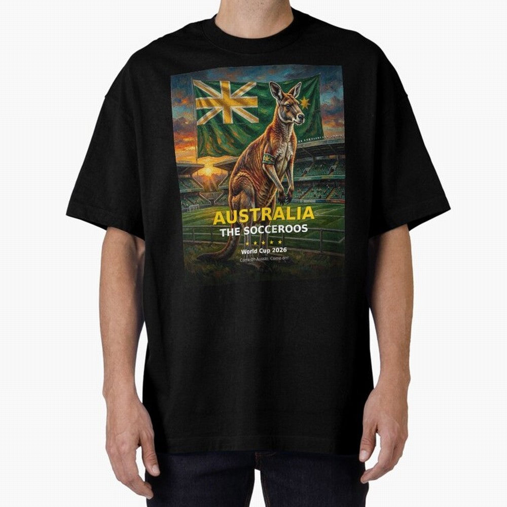 Australia Socceroos - World Cup 2026 Soccer Fan Tee Classic T-Shirt Stand Proud for Match Day Hype around FIFA World Cup 2026, CR7 and Messi, Portugal, Vintage Soccer Flavor, Modern Football Stars, National Flags and Final Night Emotion; Ideal for