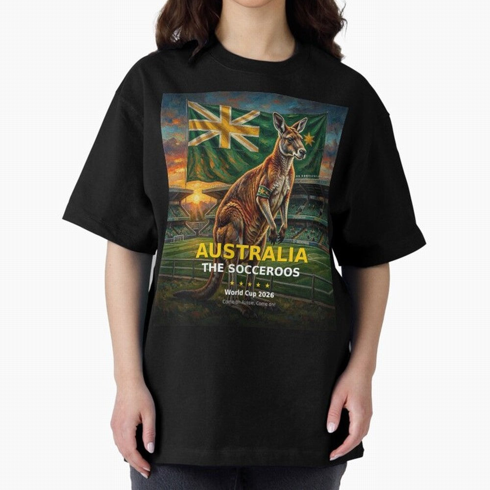 Australia Socceroos - World Cup 2026 Soccer Fan Tee Classic T-Shirt Stand Proud for Match Day Hype around FIFA World Cup 2026, CR7 and Messi, Portugal, Vintage Soccer Flavor, Modern Football Stars, National Flags and Final Night Emotion; Ideal for