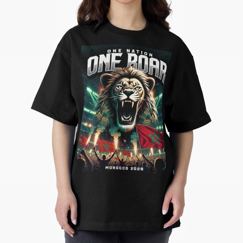 Morocco Football Team - One Nation, One Roar Classic T-Shirt Capture Match Day Hype around FIFA World Cup 2026 USA Canada Mexico, Messi and Cristiano Ronaldo, Germany, Sports Nostalgia, International Competition, Famous Players and Unforgettable