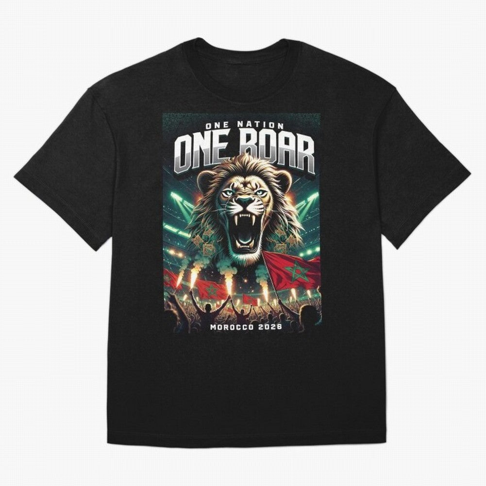Morocco Football Team - One Nation, One Roar Classic T-Shirt Capture Match Day Hype around FIFA World Cup 2026 USA Canada Mexico, Messi and Cristiano Ronaldo, Germany, Sports Nostalgia, International Competition, Famous Players and Unforgettable