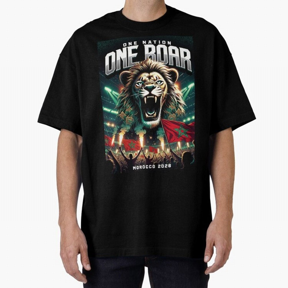 Morocco Football Team - One Nation, One Roar Classic T-Shirt Capture Match Day Hype around FIFA World Cup 2026 USA Canada Mexico, Messi and Cristiano Ronaldo, Germany, Sports Nostalgia, International Competition, Famous Players and Unforgettable