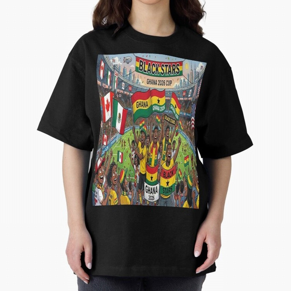 Ghana World Cup 2026 - Stadium Classic T-Shirt Bring World Football Passion into Match Day Hype around FIFA World Cup 2026, Neymar, Haaland and Cristiano Ronaldo, England, France and Netherlands, Championship Spirit, Famous Goals, Roaring Crowds