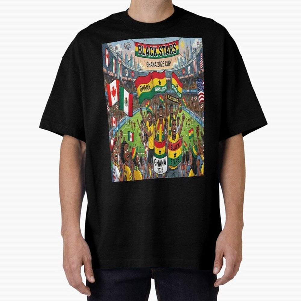 Ghana World Cup 2026 - Stadium Classic T-Shirt Bring World Football Passion into Match Day Hype around FIFA World Cup 2026, Neymar, Haaland and Cristiano Ronaldo, England, France and Netherlands, Championship Spirit, Famous Goals, Roaring Crowds