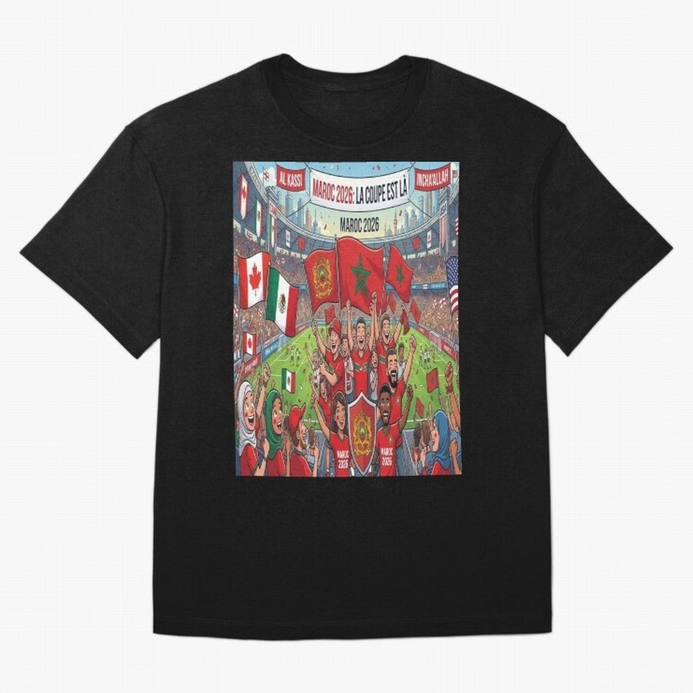 Morocco World Cup 2026 - Stadium Classic T-Shirt Celebrate the Biggest Stage of FIFA World Cup 2026 USA Canada Mexico for Fans of Haaland and France and Portugal, Bringing Football History, Final Match Energy, Crowd Noise and Once in a Lifetime