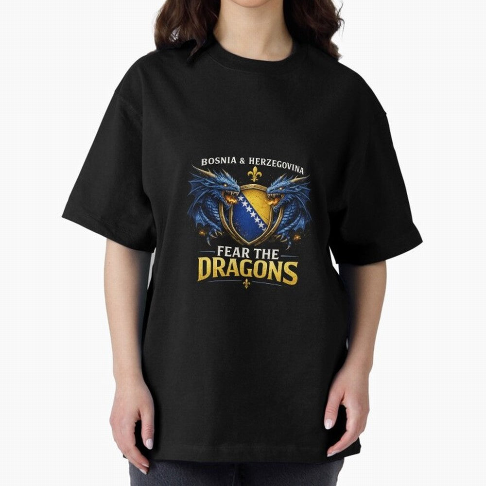 Fear the Dragons ¨C Bosnia Zmajevi Football Shirt | Bosnia & Herzegovina Fans Design Classic T-Shirt Step into FIFA World Cup 2026 Capturing Messi, CR7 and Mbappe, England and Germany Energy, Soccer Culture, Superstar Moments, National Team Dreams