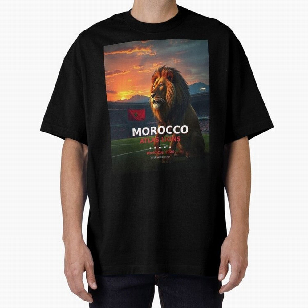 Morocco Atlas Lions - World Cup 2026 Soccer Fan Tee Classic T-Shirt Carry FIFA World Cup 2026 USA Canada Mexico Made for Messi, Neymar and Mbappe, Argentina Energy, Football History, Final Match Energy, Crowd Noise and Once in a Lifetime Moments;