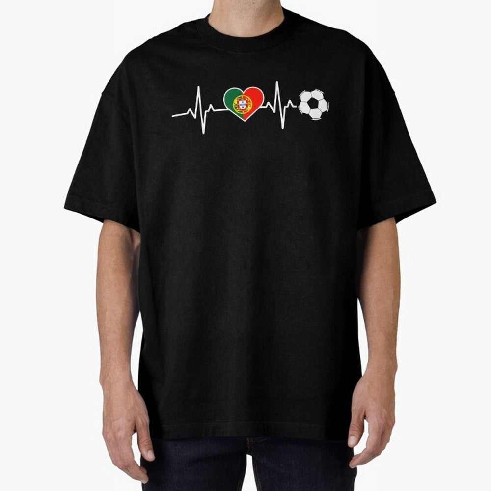 Portugal Football Heartbeat | Sele??o Das Quinas Soccer Fan Classic T-Shirt Embrace Global Football Passion for FIFA World Cup 2026 Group Stage, Featuring Cristiano Ronaldo, Argentina, Worldwide Fan Energy, Dramatic Goals, Stadium Lights and