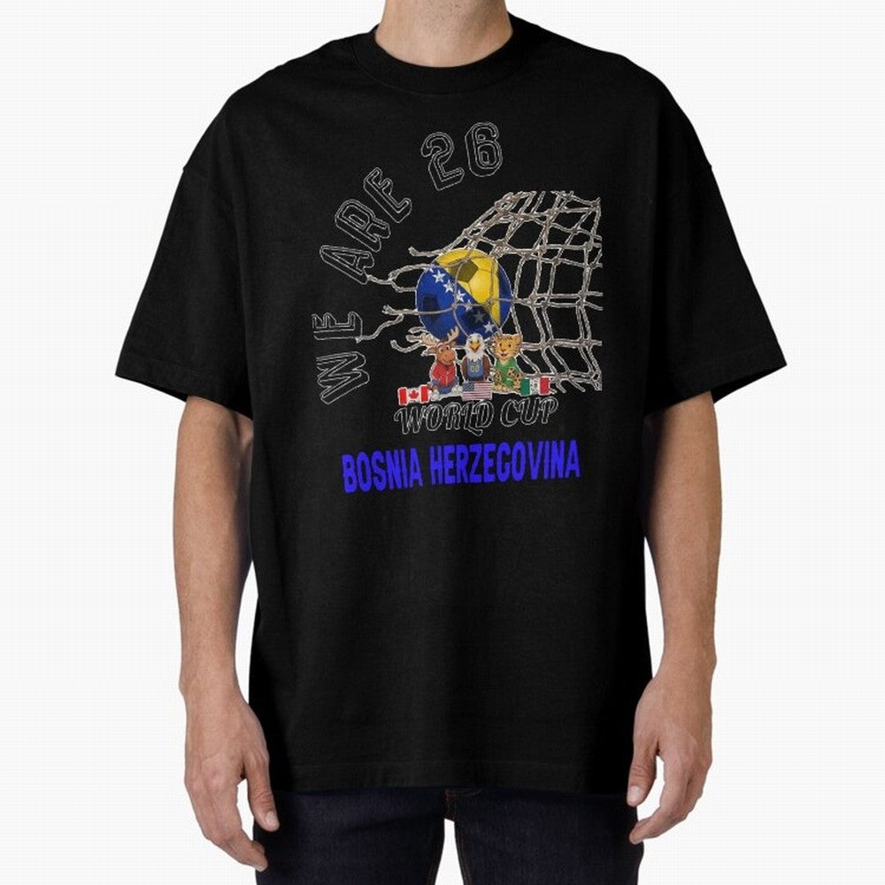 World cup 26 - Bosnia and Herzegovina Classic T-Shirt Make Every Match About Match Day Hype around FIFA World Cup 2026, Haaland and Mbappe, Spain and Netherlands, Vintage Soccer Flavor, Modern Football Stars, National Flags and Final Night Emotion;