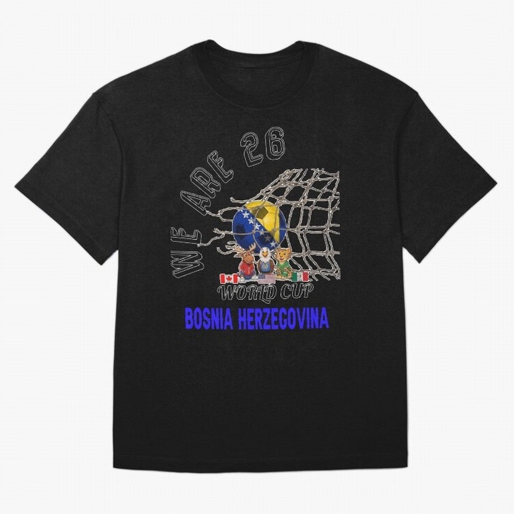 World cup 26 - Bosnia and Herzegovina Classic T-Shirt Make Every Match About Match Day Hype around FIFA World Cup 2026, Haaland and Mbappe, Spain and Netherlands, Vintage Soccer Flavor, Modern Football Stars, National Flags and Final Night Emotion;