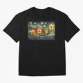 North America Soccer Starry Night Dreamy and Swirls Inspired from Van Gogh Classic T-Shirt Create FIFA World Cup 2026 USA Canada Mexico Spirit, Celebrating England, Mbappe and Neymar, Fan Favorite Moments, National Team Passion, Big Match Drama and