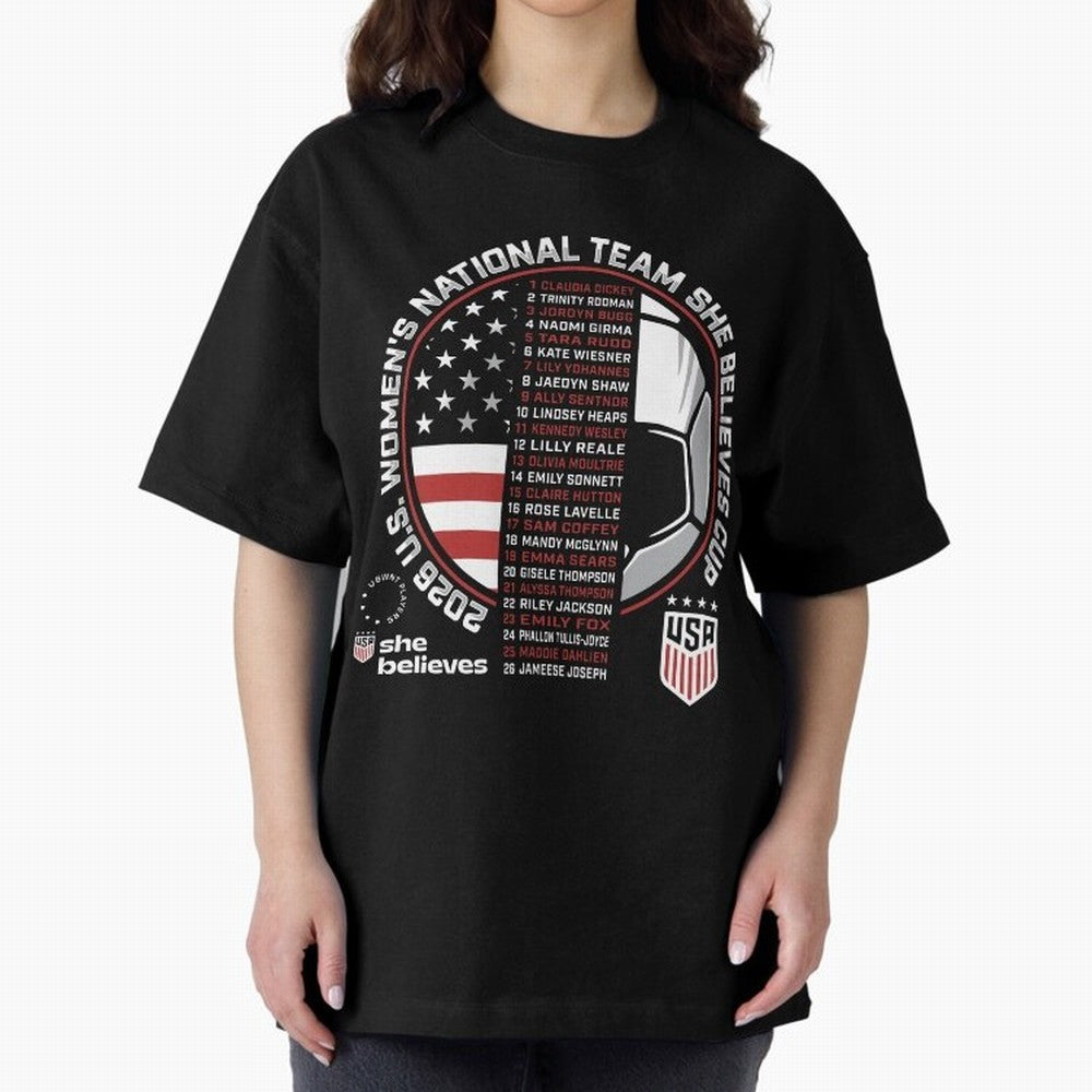 She Believes Cup Champions U.S. Women¡¯s National Soccer Team 2026 Classic T-Shirt Join the FIFA World Cup 2026 Journey through Haaland and Mbappe Highlights, Spain Pride, Match Day Excitement, Supporter Culture, Golden Goals and Global Football