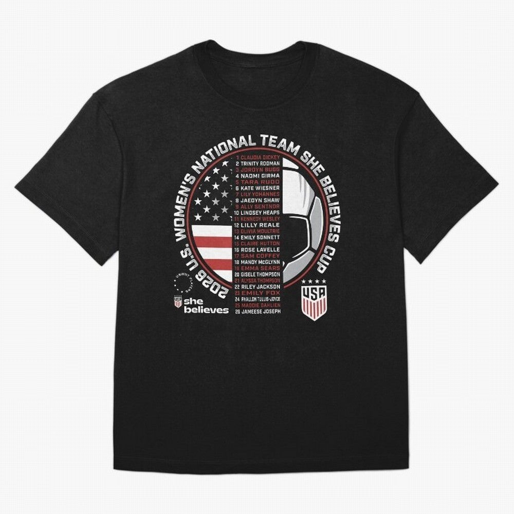She Believes Cup Champions U.S. Women¡¯s National Soccer Team 2026 Classic T-Shirt Join the FIFA World Cup 2026 Journey through Haaland and Mbappe Highlights, Spain Pride, Match Day Excitement, Supporter Culture, Golden Goals and Global Football