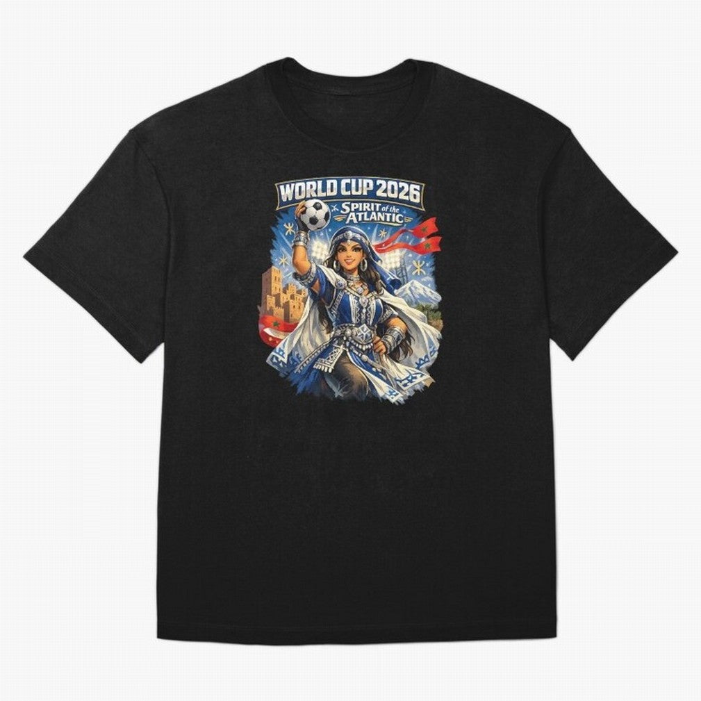 Moroccan Women World Cup 2026 Atlantic Spirit Classic T-Shirt Fuel Your Fan Pride for FIFA World Cup 2026 Group Stage Connected to Cristiano Ronaldo, Haaland and CR7, England Energy, Goal Celebration Energy, Supporter Heritage, Football Icons and