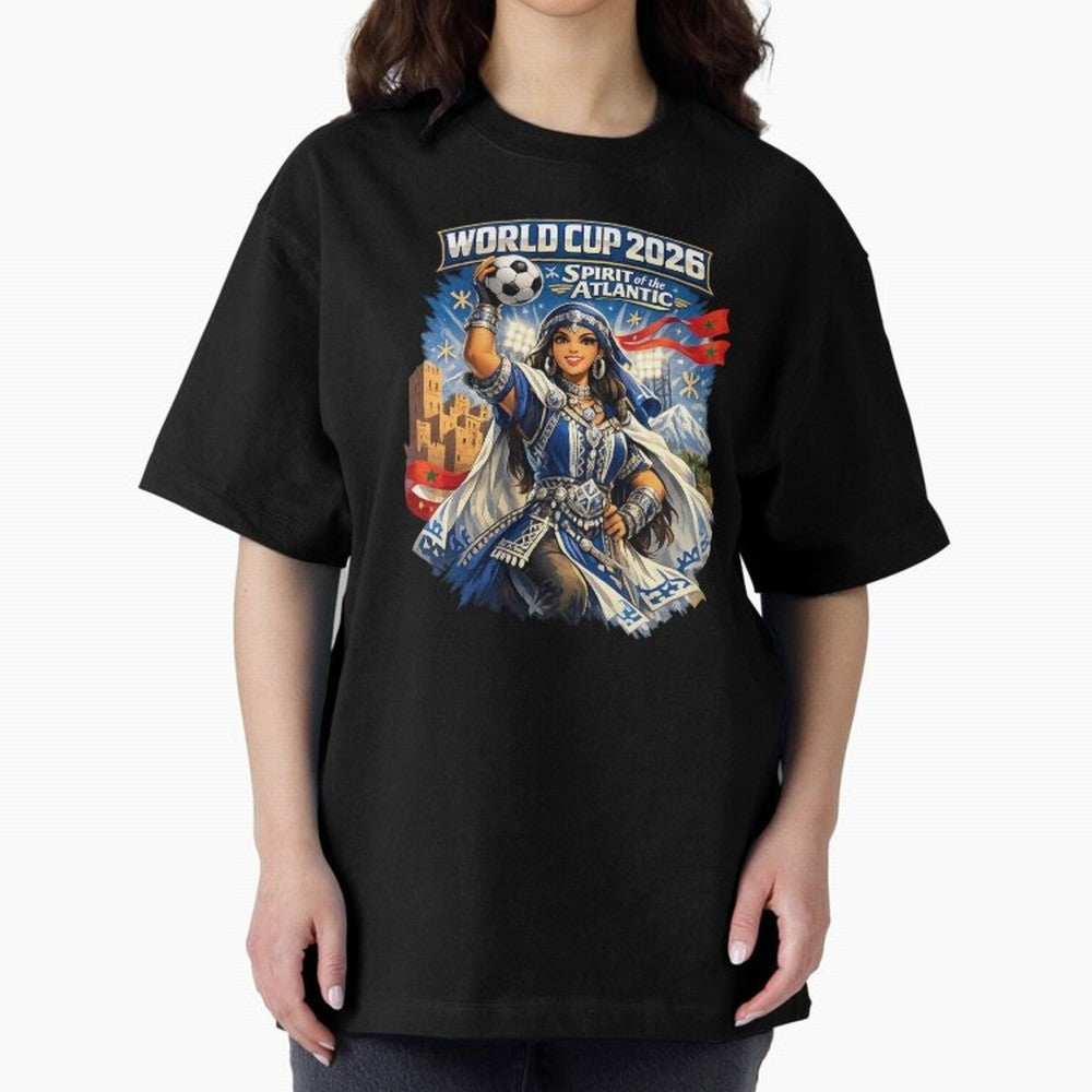 Moroccan Women World Cup 2026 Atlantic Spirit Classic T-Shirt Fuel Your Fan Pride for FIFA World Cup 2026 Group Stage Connected to Cristiano Ronaldo, Haaland and CR7, England Energy, Goal Celebration Energy, Supporter Heritage, Football Icons and