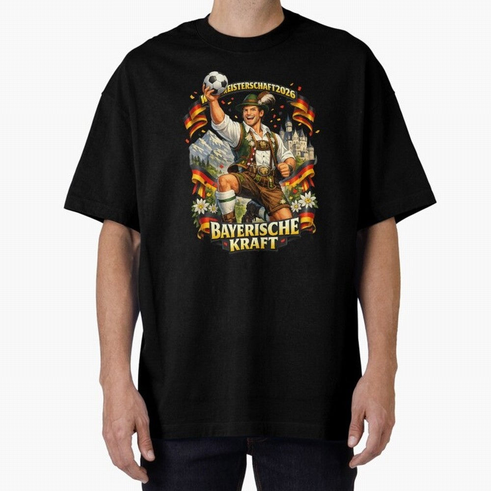 Bayerische Kraft World Cup 2026 Germany Fan Classic T-Shirt Fuel the Hype around Global Football Passion for FIFA World Cup 2026, Highlighting Mbappe, Argentina, Classic Soccer Heritage, Championship Pressure, Fan Loyalty and International Pride;