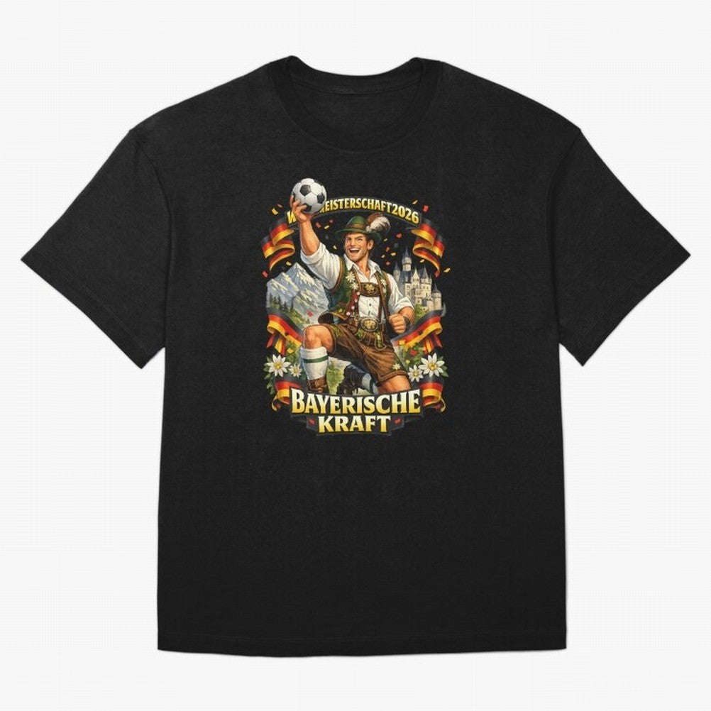Bayerische Kraft World Cup 2026 Germany Fan Classic T-Shirt Fuel the Hype around Global Football Passion for FIFA World Cup 2026, Highlighting Mbappe, Argentina, Classic Soccer Heritage, Championship Pressure, Fan Loyalty and International Pride;