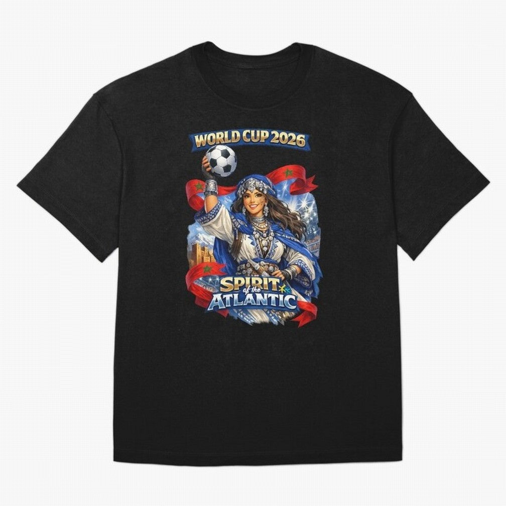 Moroccan World Cup 2026 Spirit Classic T-Shirt Support Iconic Players in FIFA World Cup 2026 for Fans of Cristiano Ronaldo and England and Germany, Bringing Global Supporter Spirit, Legendary Goals, National Colors and Tournament Celebration; Made