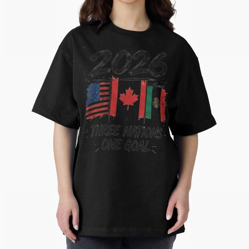 2026 Three Nations One Goal Football Tee Classic T-Shirt Relive Legendary Nights from FIFA World Cup 2026 Group Stage Spirit, Filled with Brazil, Portugal and Argentina, Neymar, Haaland and Cristiano Ronaldo, Retro Football Energy, Iconic