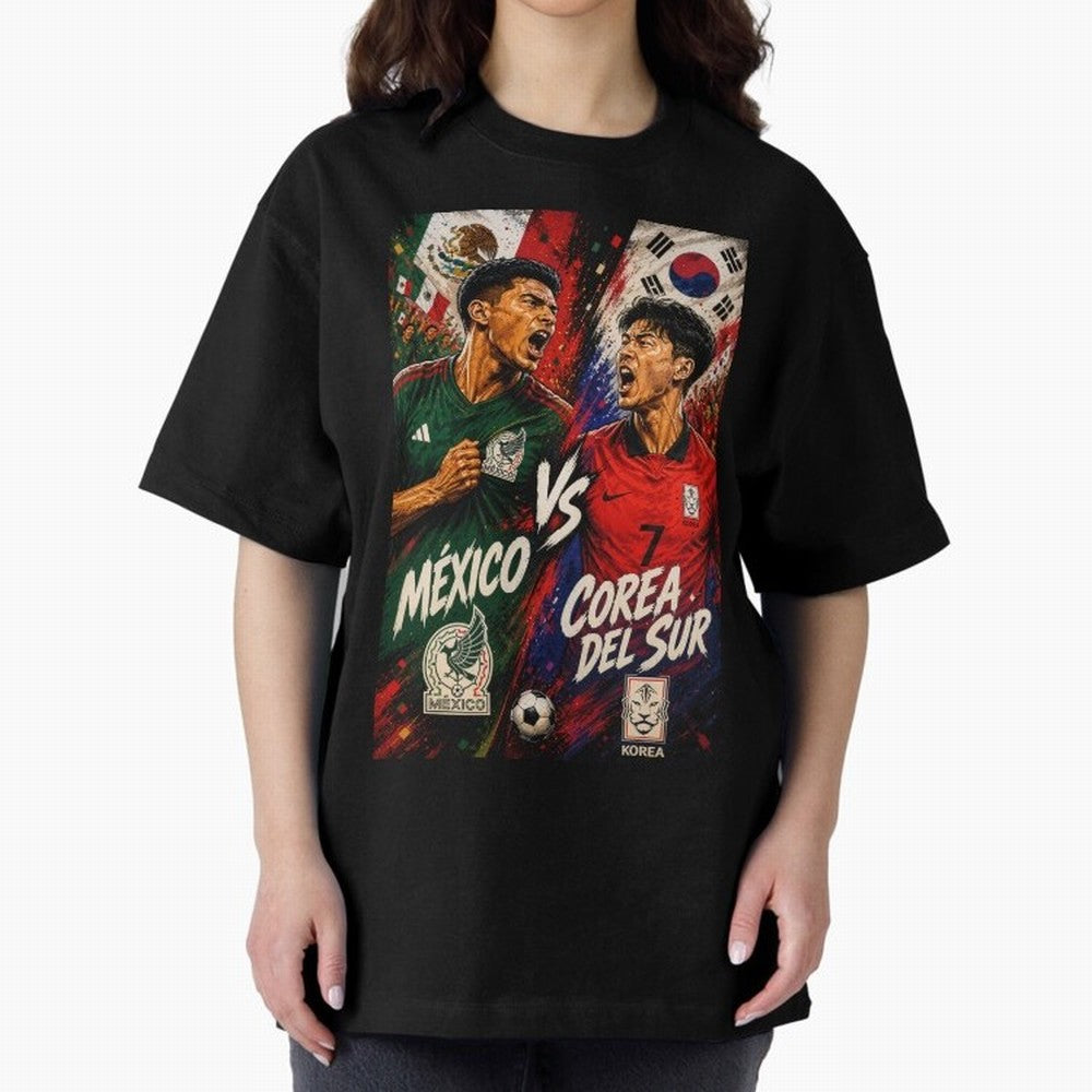 Mexico vs South Korea ¨C Group A FIFA World Cup 2026 | Comic Style Soccer Jersey Classic T-Shirt Enjoy the Biggest Football Party of FIFA World Cup 2026 Group Stage Made for Haaland, Netherlands Energy, Stadium Memories, Football Loyalty,