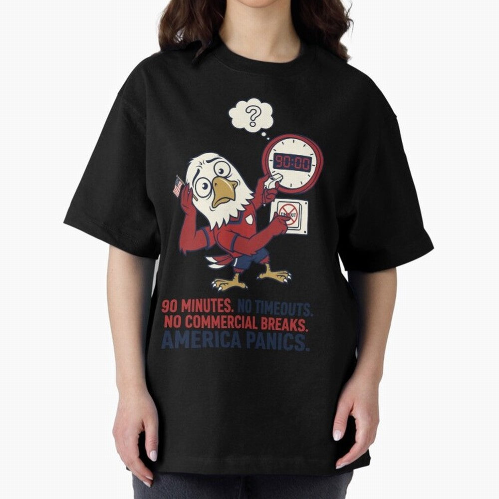 America Panics ¡ª No Timeouts No Commercials V1 Classic T-Shirt Cheer for Match Day Hype around FIFA World Cup 2026, Neymar, Haaland and Cristiano Ronaldo, Spain and Netherlands, Soccer Culture, Superstar Moments, National Team Dreams and