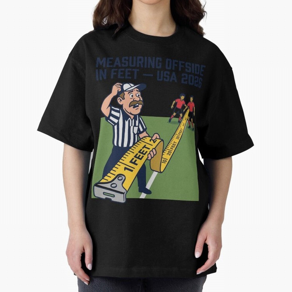 Measuring Offside in Feet ¡ª USA 2026 V3 Classic T-Shirt Turn Up for Match Day Hype around FIFA World Cup 2026 USA Canada Mexico, Cristiano Ronaldo, Portugal, Spain and Germany, Retro Football Energy, Iconic Rivalries, Trophy Chase Drama and