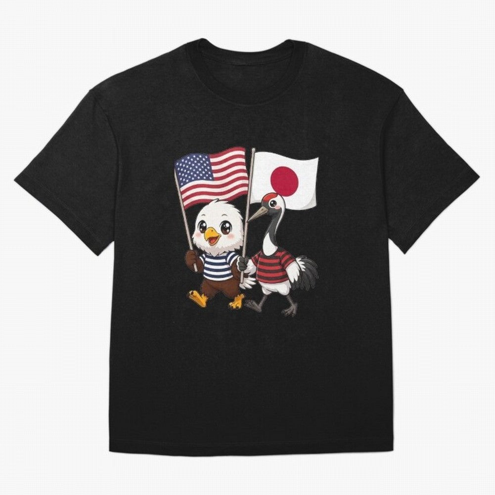 The American eagle and its friend, the Japanese crane Classic T-Shirt Bring Champion Energy into Global Football Passion for FIFA World Cup 2026 USA Canada Mexico, with Neymar, Haaland and Cristiano Ronaldo, England and Germany, Stadium Chants,