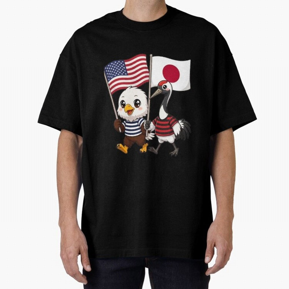 The American eagle and its friend, the Japanese crane Classic T-Shirt Bring Champion Energy into Global Football Passion for FIFA World Cup 2026 USA Canada Mexico, with Neymar, Haaland and Cristiano Ronaldo, England and Germany, Stadium Chants,