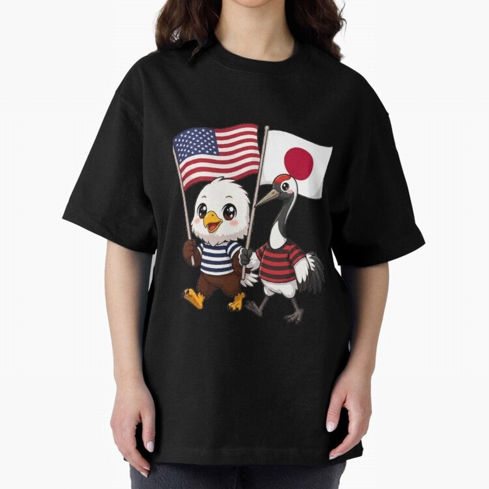 The American eagle and its friend, the Japanese crane Classic T-Shirt Bring Champion Energy into Global Football Passion for FIFA World Cup 2026 USA Canada Mexico, with Neymar, Haaland and Cristiano Ronaldo, England and Germany, Stadium Chants,
