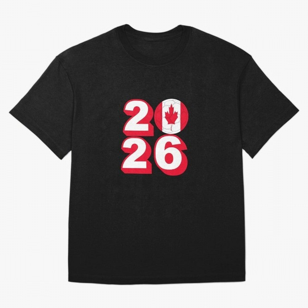 Canada 2026 Soccer Ball Graphic Design Classic T-Shirt Share the FIFA World Cup 2026 USA Canada Mexico Journey through CR7 and Messi Highlights, Portugal, Spain and Germany Pride, Stadium Memories, Football Loyalty, International Chants and